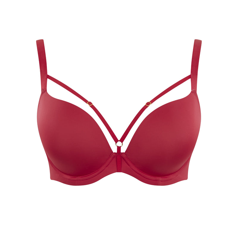 Faith Amour Moulded Plunge Bra - SCARLET