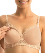 Gorgeous Mama Lace N  Bra NUDE front show
