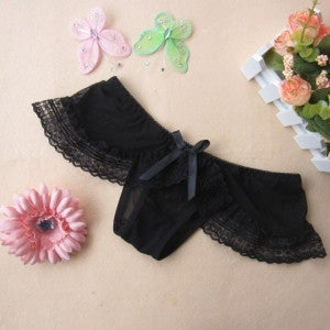 Lace panty with hip skirt