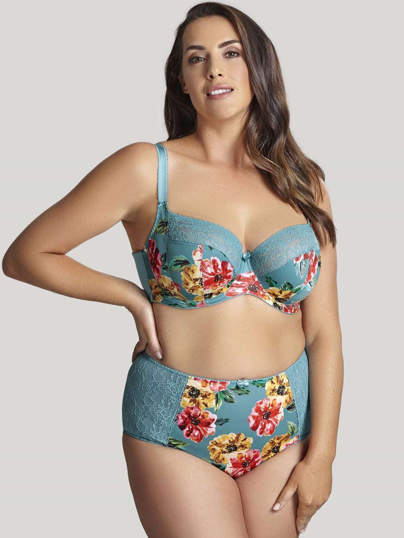 Chi Chi Balconnet Underwire Bra TURQUOISE FLORAL