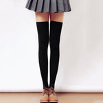Cotton Blend Over the Knee Sock (Cable Knit)