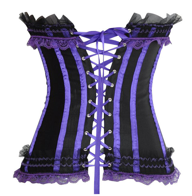Cupped Ruffle Corset with Zip