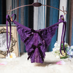 Open Crotch Lace Thong w Side Tie