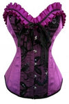 Purple & Black lace corset