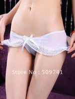 Lace panty with hip skirt